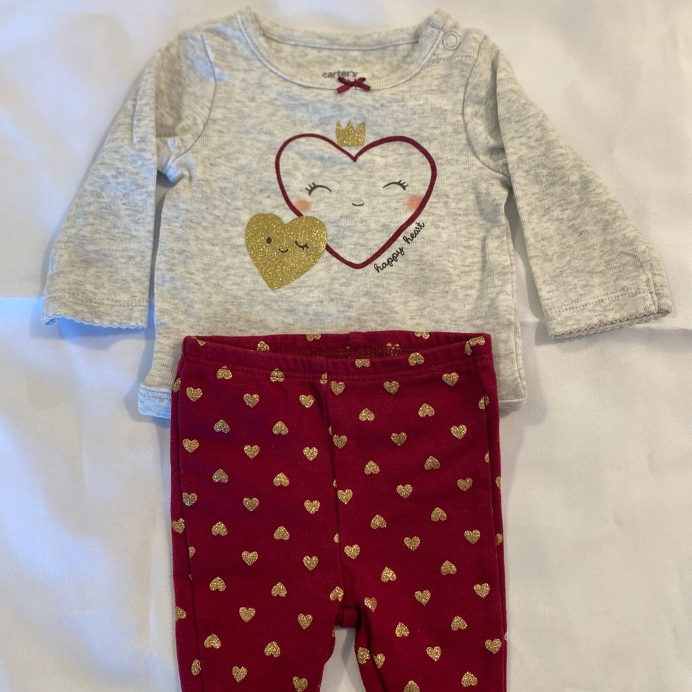 Carter newborn 2 piece girl set